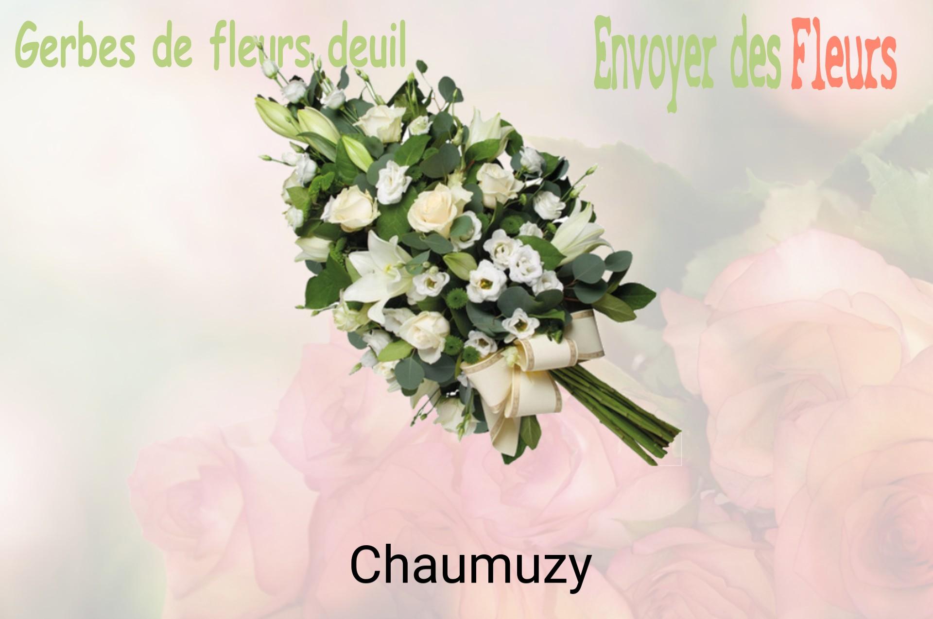 Gerbe de fleurs de deuil livrée à Chaumuzy